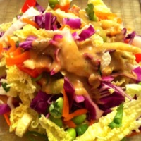 Cabbage Salad with Thai Peanut Dressing