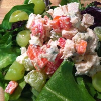 Blue Cheese Chicken Salad with Grapes