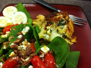Turkey Spinach and Quinoa Lasagna with Salad