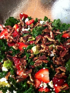 Strawberry Avocado Kale Salad (A Seat at the Table)