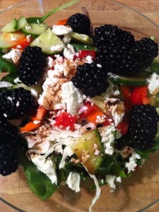 Blackberry Goat Cheese Salad (A Seat at the Table)